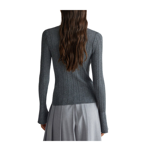 Liu Jo Cardigan Cardigan Donna a costine misto viscosa Argento - Francavilla Moda